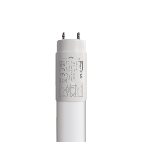 Crompton LFT3CW Non-Dimmable T8 12W 4000K G13 LED Glass Tube - 906mm