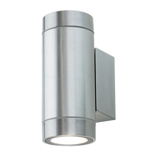 All LED AWLGU/AL/022 GU10 IP65 Brushed Aluminium Up & Down Light