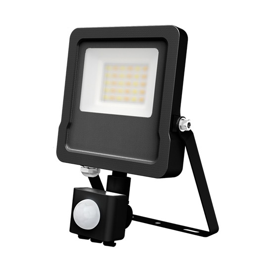 Diamond Dunham II 3CCT IP65 4 Core Flex Black Floodlight with PIR