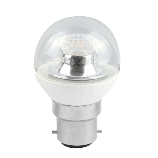 Bell 05147 4w BC LED Golf Ball - Cool White Dimmable - Clear
