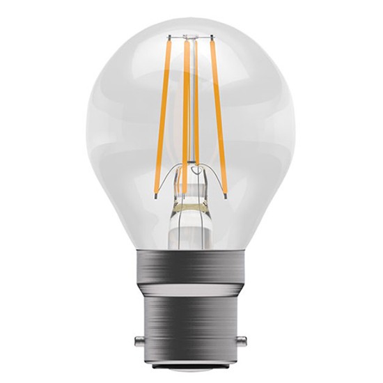 Bell 60740 3.3w BC LED Dimmable Filament Round Golf Ball Lamp - Warm White
