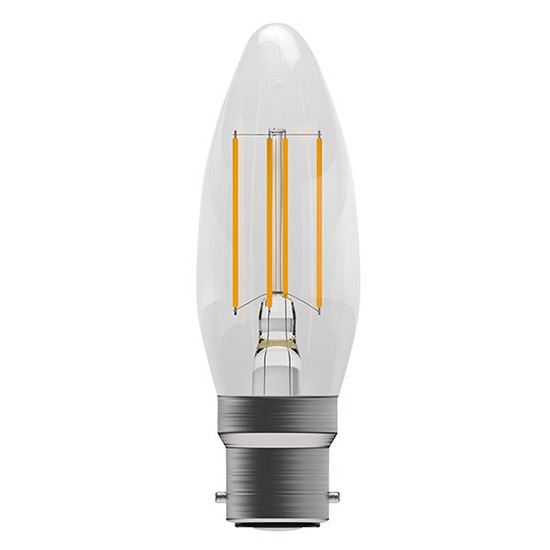 Bell 60703 2700K BC 3.3W Clear Filament LED Candle