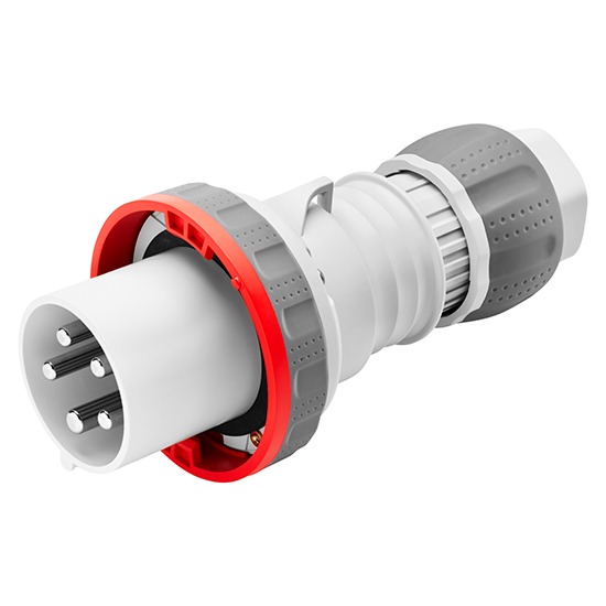 Gewiss GW61053H IP67 3P+N+E 346-415V 63A Red Straight Plug
