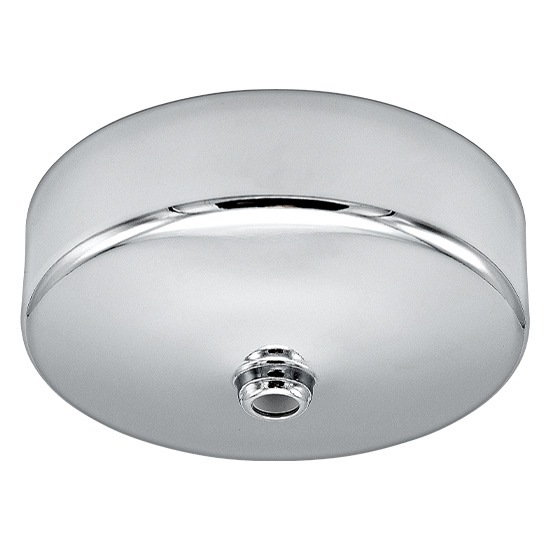 BG Ceiling Rose with 3" Diameter Polycarbonate Base - Chrome Finish Cover