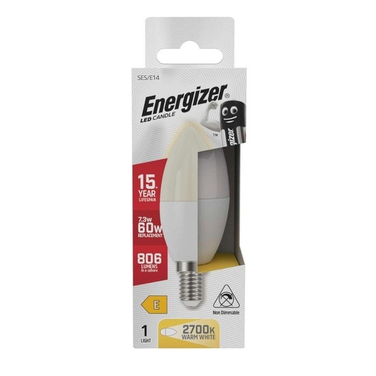 Energizer S17359 7.3W E14 2700K Warm White Opal LED Candle