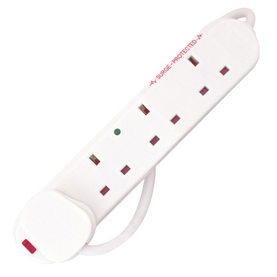 LGA Selectric 8798/13/2M/AS 4 Gang 13A 2m Anti-Surge & Anti-Spike Extension Lead