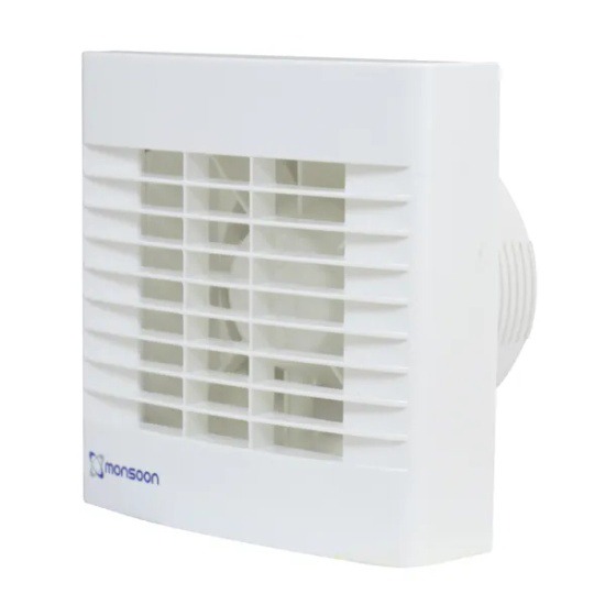 National Ventilation MA100TA 100mm Automatic Shutter Timer Fan