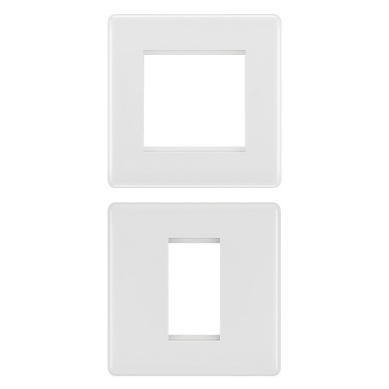 BG White Moulded Square Front Plate