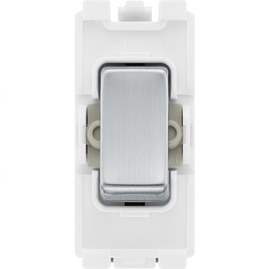 BG 20AX Switch Module 2 Way Single Pole, Brushed Steel - RBS12