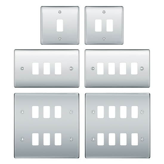 BG Front Plate Nexus metal Polished Chrome