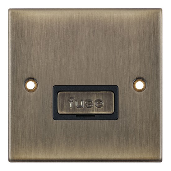 LGA Selectric DSL627 Antique Brass, Black Insert Unswitched Fuse Connection Unit