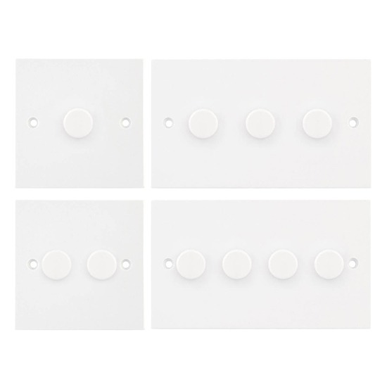 LGA Square Edge 2 Way LED Dimmer White