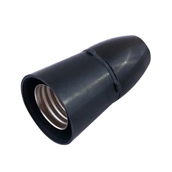 Selectric LG9491 Black E27 T2 Pendant Lampholder with Short Skirt Fitting