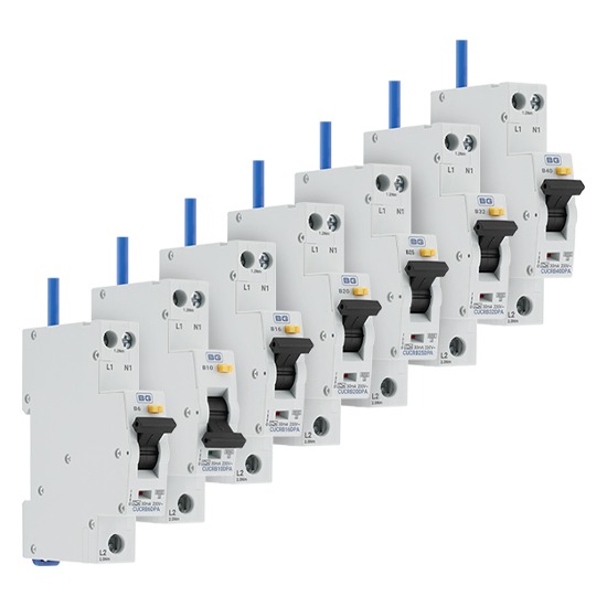 BG Compact B Curve Type A Double Pole Bi-Directional RCBO