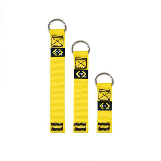 CK Tools T8004 100, 150 & 200mm D-Ring Tether - Pack of 3