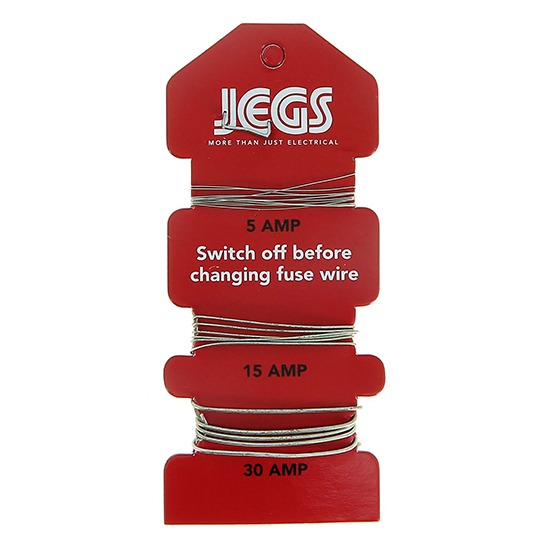 Jegs JEGJH042 Card of Assorted Size Fuse Wire - 5-15-30A