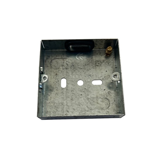 Deta 1 Gang 16mm Flush Metal Back Box - 72 x 70 x 16mm