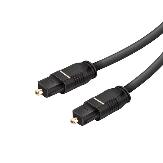 Vivanco VVATOSL20K Toslink Male x Male Black / Gold Optical Cable - 2 Metres