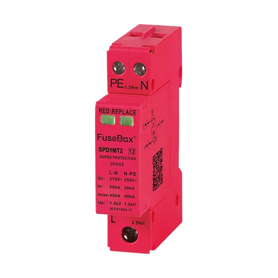 Fusebox SPD1MT2 Type 2 Single Module Surge Protection Device (100A Max)