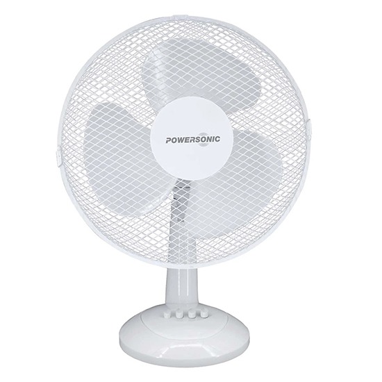 Powersonic PWRHT508 12" 3 Speed Table Desk Fan