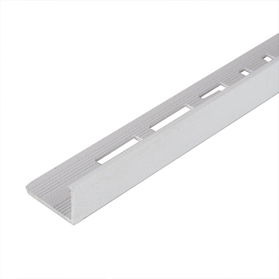 Tilerite Textured White L-Shape Metal Tile Trims