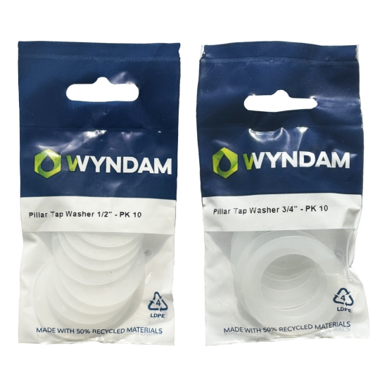 Wyndam Pre Pack Pillar Tap Washer - Pack of 10