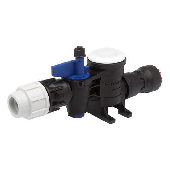 Plasson Water Meter Adaptor Kit 25mm x 22mm with Drain Off Cap