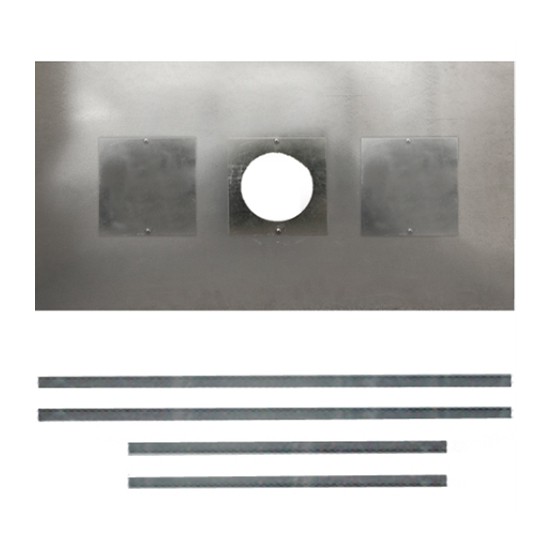 MIFlue Register Plate (G) - 900x495 2 Access Hole - Ø 125mm 150mm 94-REG-G