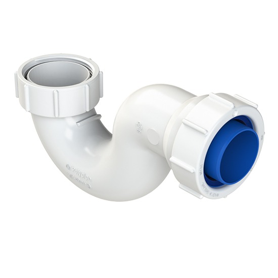 Polypipe WT58 Bath Trap - 1.5" BSP x 40mm Compression