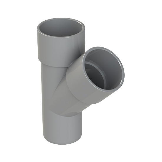 32mm Polypipe Grey Solvent Waste 45º Junction 39WS