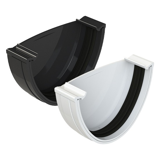 Polypipe RD507 112mm Deep Flow Gutter External Stop End