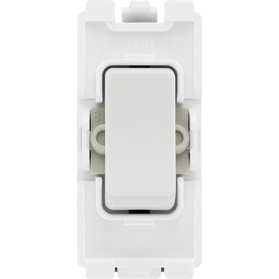 White BG 20AX R30 Double Pole Switch Module