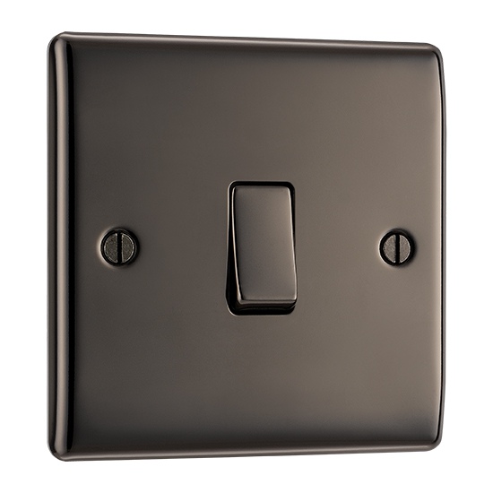 BG Electrical NBN13-01 20A Black Nickel 1 Gang Intermediate Switch