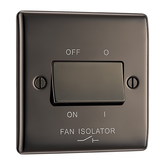 BG Electrical NBN15-01 Black Nickel Triple Pole Fan Isolator - 1