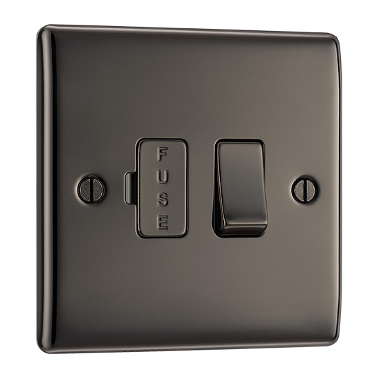 BG Electrical NBN50-01 Black Nickel 13A Fused Switched Connection Unit