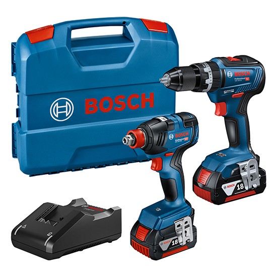 Bosch GSB 18V-55 Combi & GDX 18V-200 Impact Driver & L-Case