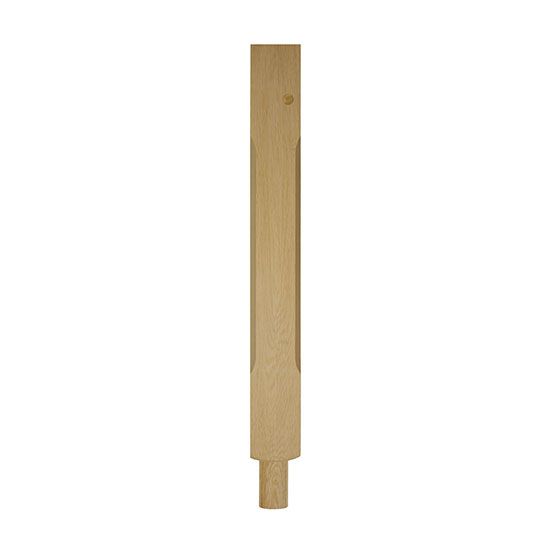 Burbidge Elements (Glass Type) Oak Stop Chamfer Newel Half