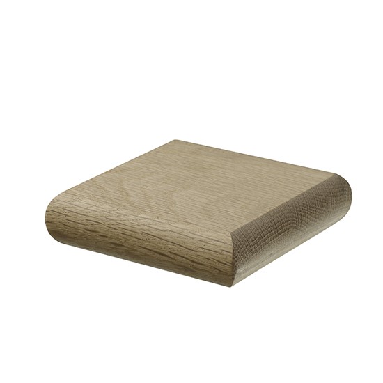 Burbidge WONC8 Trademark/Elements White Oak Square Flat 90mm Newel Cap