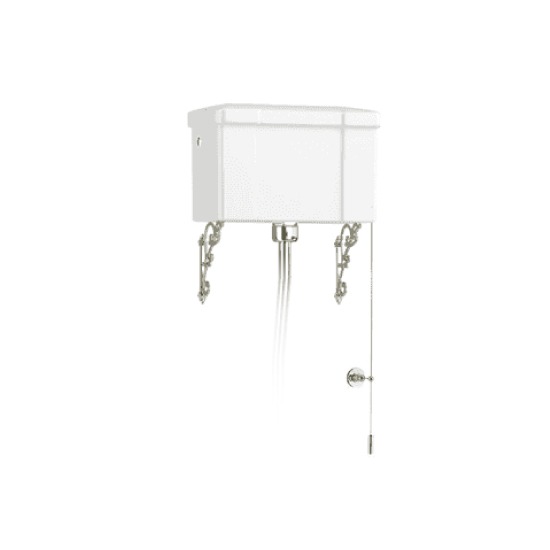 Burlington High Level WC Cistern with Dual Flush Fittings - White