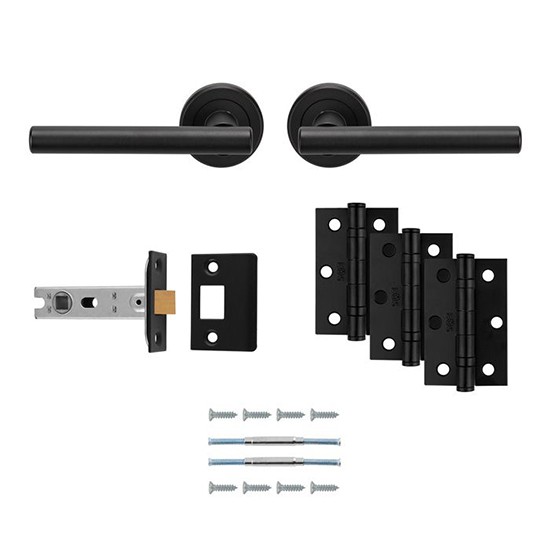 Carlisle Brass UDP011MB/INTB Faro Matt Black Ultimate Door Pack