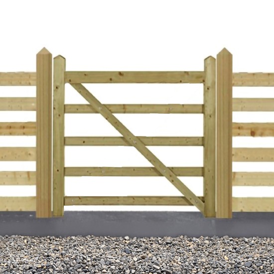 Charlton FOR3 Forester 5 Bar Gate - 1219mm High x 915mm Wide (1090mm High to Top Bar)