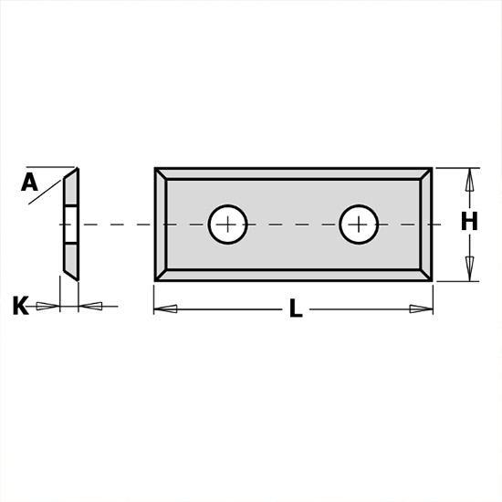 CMT 790.295.09 Replaceable Router Bit Blades Box of 10 - 29.5mm x 9 x 1.5mm