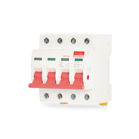 Contactum CPD1254 125A 4 Pole Incoming Switch - 80 x 71 x 70mm