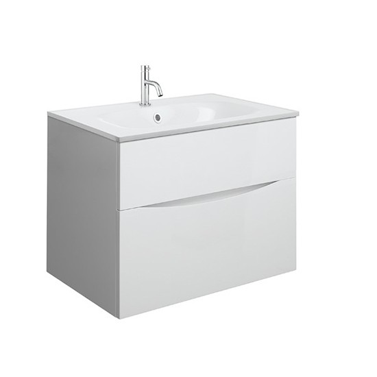 Crosswater White O/F 700 1TH Furniture Basin 