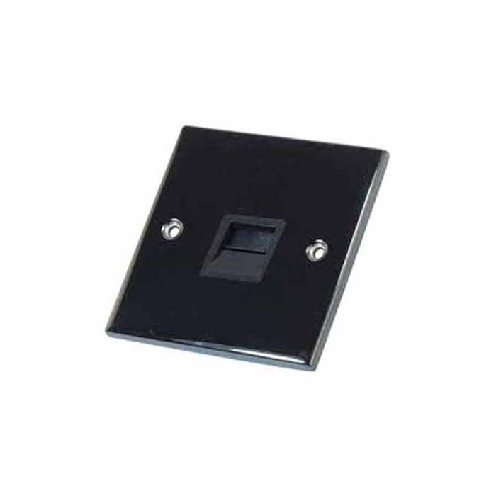 1 x Secondary telephone point with black nickel and black finish by Cassa.