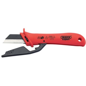 Draper 04616 VDE Approved Fully Insulated Cable Knife - 180mm