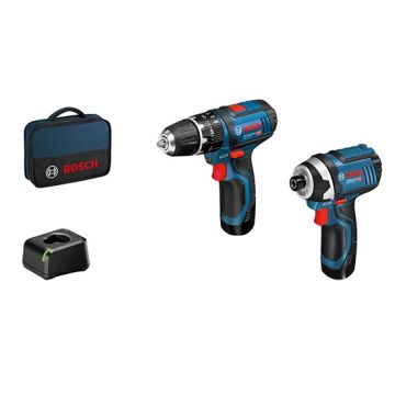 Bosch 12V Combi Drill & Impact Driver with Tool Bag
