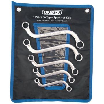 Draper 07211 S-Type Obstruction Ring Spanner Set (5 Piece)
