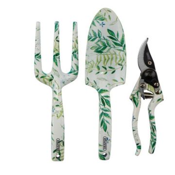 Draper 08994 Garden Tool Set with Floral Pattern - 3 Piece