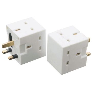 Scolmore PA042A 13A White Fused 3 Way Adaptor